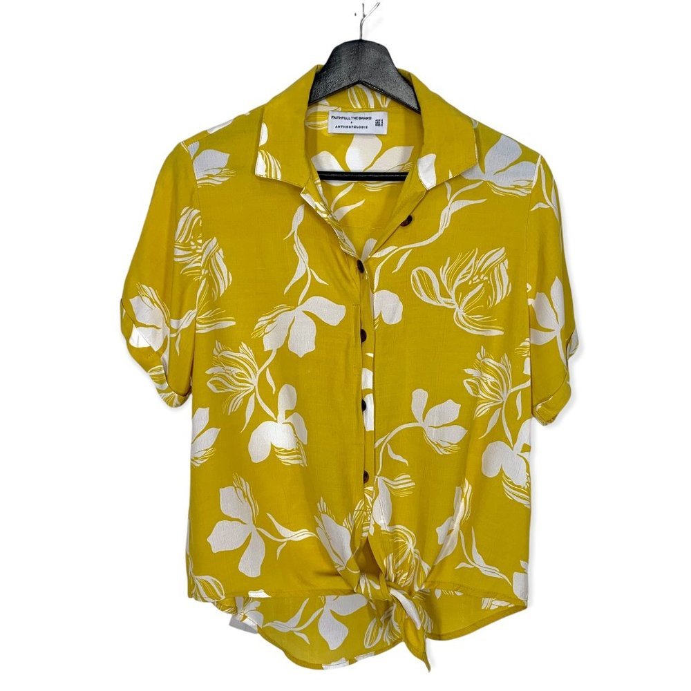 Faithfull The Brand x Anthropologie Toulin Floral Top Small - Picture 1 of 7